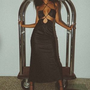 Princess Polly Satin Maxi Dress- size 6